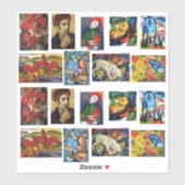 Sticker Franz Marc Art Paintings (Feuille)
