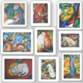 Sticker Franz Marc Chats et Chiens, Peintures d'art (Devant)