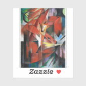 Sticker Franz Marc's The Foxes (1913)  (Feuille)