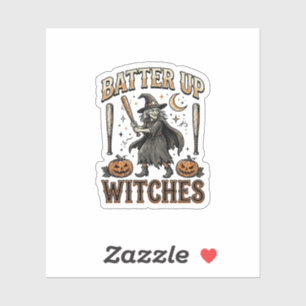 Sticker Frappez les sorcières Design de baseball vintage H