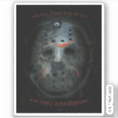 Sticker Freddy contre Jason | Devis Jason Mask (Devant)