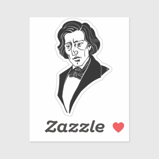 Sticker Frederic Chopin (Feuille)