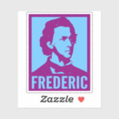 Sticker Frédéric Chopin Pop Art Portrait Coupe personnalis (Feuille)
