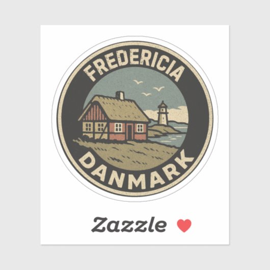 Sticker Fredericia, Danemark Danemark (Feuille)
