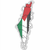 Sticker Free Palestine Barbared Wire Map Liberté palestini (Devant)
