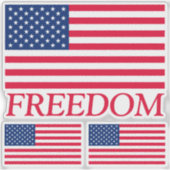 Sticker Freedom American Flag Decal Set de 3 (Devant)