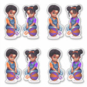 Sticker Freethrows Bows Purple Orange Basketball Garçon Fi (Devant)