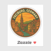 Sticker Freiburg Germany Cityscape (Feuille)