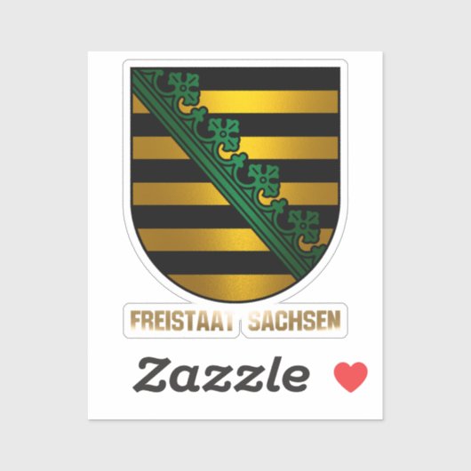 Sticker Freistaat Sachsen (Feuille)