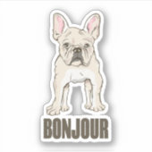 Sticker French Bulldog Bonjour (Devant)