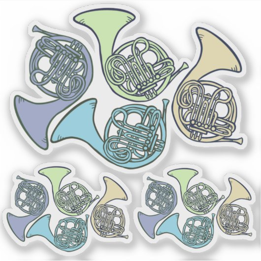 Sticker French Horns Band Class French Horn Enseignant (Devant)