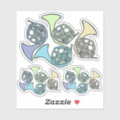 Sticker French Horns Band Class French Horn Enseignant (Feuille)