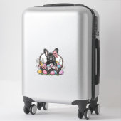 Sticker Frenchie Chien de Pâques Frenchie Chien Œufs Dessi (Sur valise)