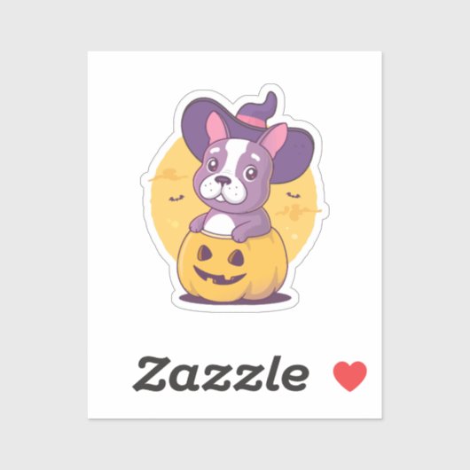 Sticker Frenchie Halloween (Feuille)