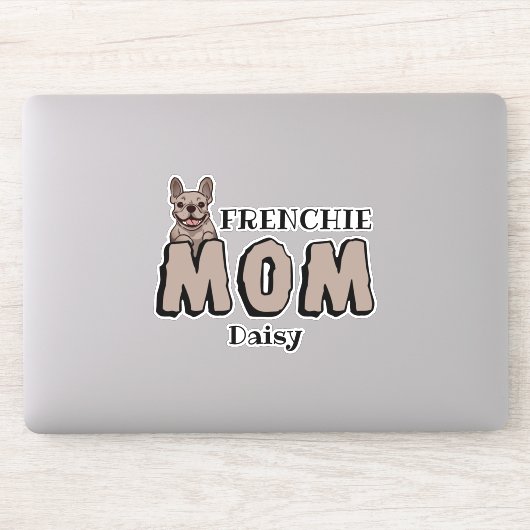 Sticker Frenchie Mom French Bulldog Lover Brown (Ordinateur)
