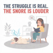 Sticker Frenchie Snoring Loud Funny Dog Mom Gift (Recto)