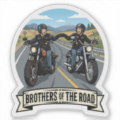 Sticker Frères De La Route Biker Moto Vinyle (Devant)