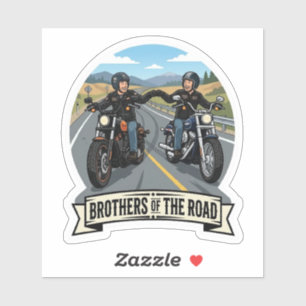 Sticker Frères De La Route Biker Moto Vinyle