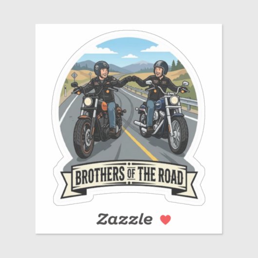Sticker Frères De La Route Biker Moto Vinyle (Feuille)