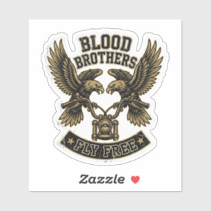 Sticker Frères de sang Eagle double moto volante