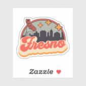 Sticker Fresno, Californie (Feuille)
