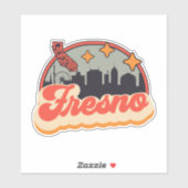 Sticker Fresno, Californie (Feuille)