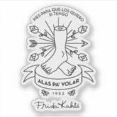 Sticker Frida Kahlo | Ailes à voler (Devant)