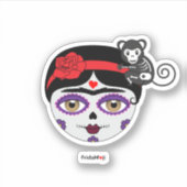 Sticker Frida Kahlo | FridaMoji - Jour des Morts (Devant)