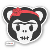 Sticker Frida Kahlo | FridaMoji - Jour du singe mort (Devant)