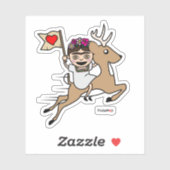 Sticker Frida Kahlo | FridaMoji - Reindeer (Feuille)