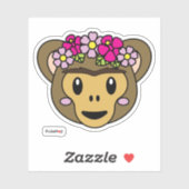 Sticker Frida Kahlo | FridaMoji - Singe (Feuille)