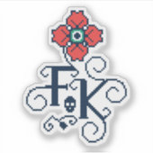 Sticker Frida Kahlo | Hommage Floral (Devant)