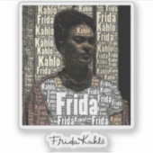 Sticker Frida Kahlo Lettering Portrait 2 (Devant)