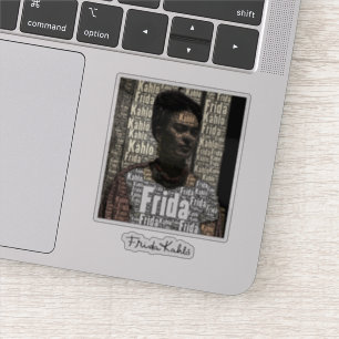 Sticker Frida Kahlo Lettering Portrait 2