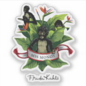 Sticker Frida Kahlo | Mis Monos (Devant)