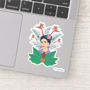 Sticker Frida Kahlo   Oiseaux de Paradis Floral Graphic