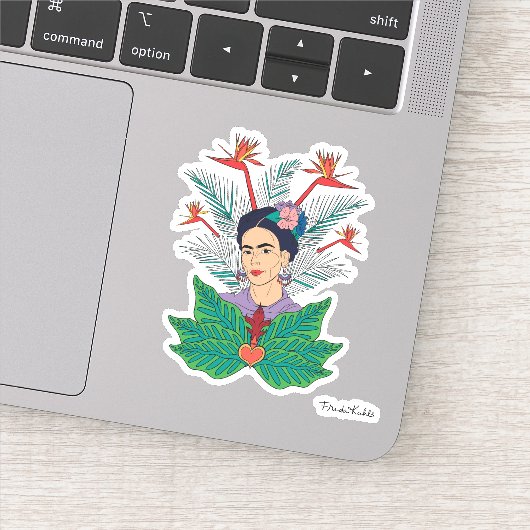 Sticker Frida Kahlo | Oiseaux de Paradis Floral Graphic (Détail)