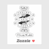 Sticker Frida Kahlo | Pain Art Love (Feuille)