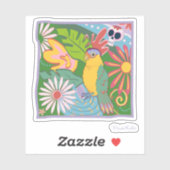 Sticker Frida Kahlo Parrot Graphic (Feuille)
