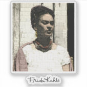 Sticker Frida Kahlo Portrait textile (Devant)