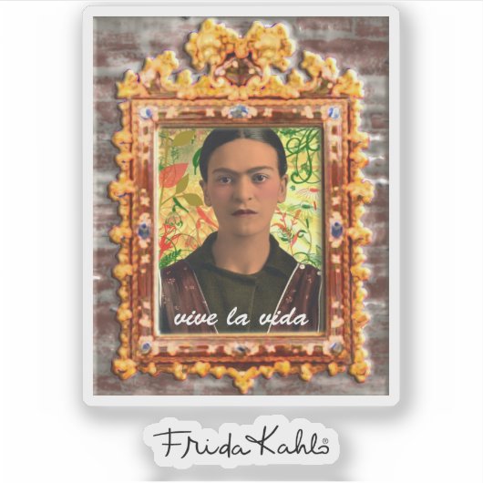 Sticker Frida Kahlo Reflejando (Devant)