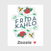 Sticker Frida Kahlo | Typographie florale (Feuille)