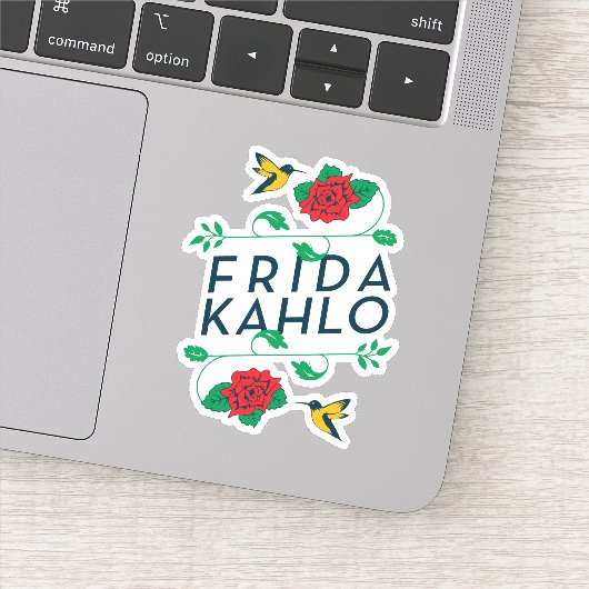Sticker Frida Kahlo | Typographie florale (Détail)