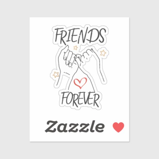 Sticker Friends forever best friend love friendship trust (Feuille)