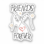 Sticker Friends forever best friend love friendship trust (Recto)