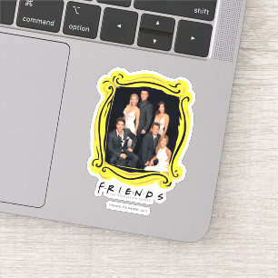 Sticker FRIENDS™ Groupe en tenue de soirée noir et blanc