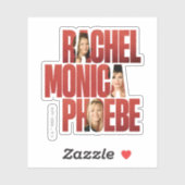 Sticker FRIENDS™ | Rachel, Monica & Phoebe (Feuille)