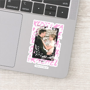 Sticker FRIENDS™ Ross et Rachel cœurs gribouillés