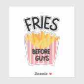Sticker Fries avant les garçons (Feuille)