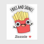 Sticker Fries Et Brillantes Puns De Nourriture Drôle (Feuille)